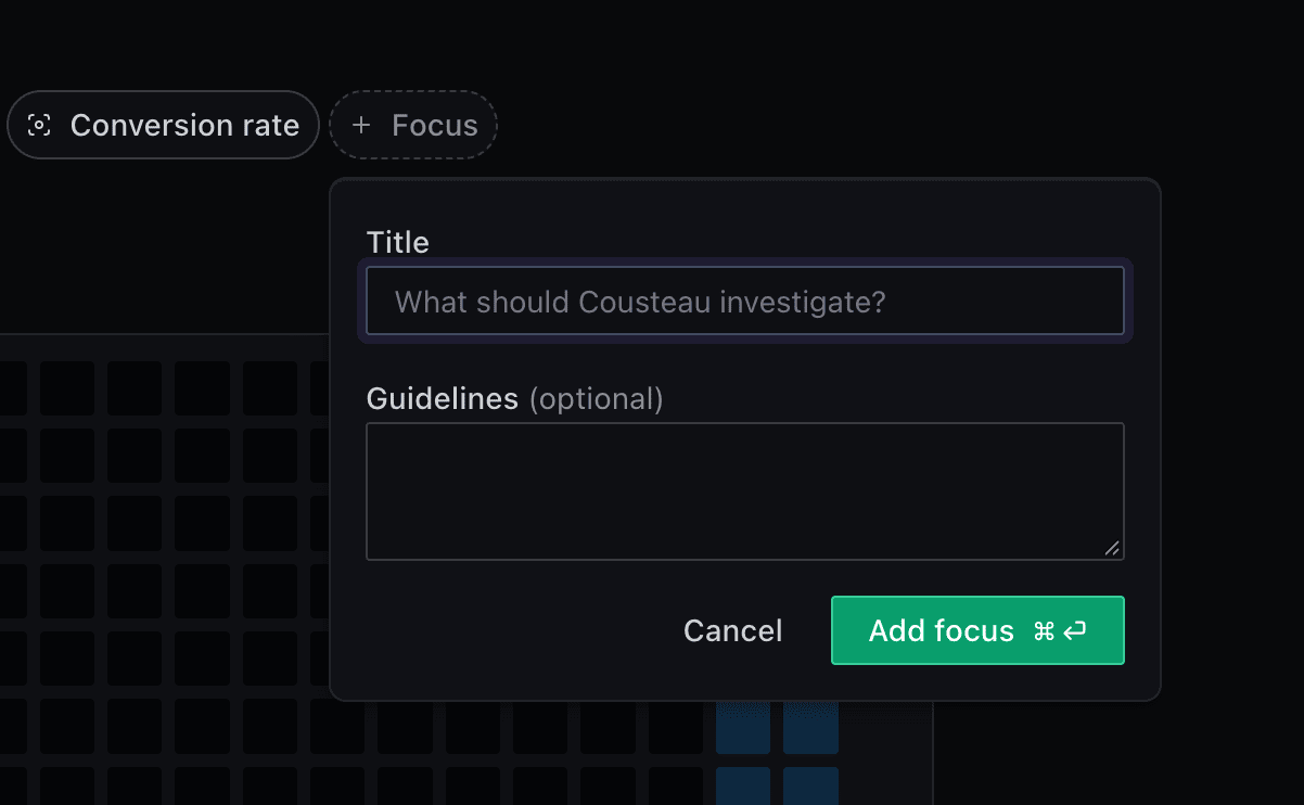 Cousteau's focus areas