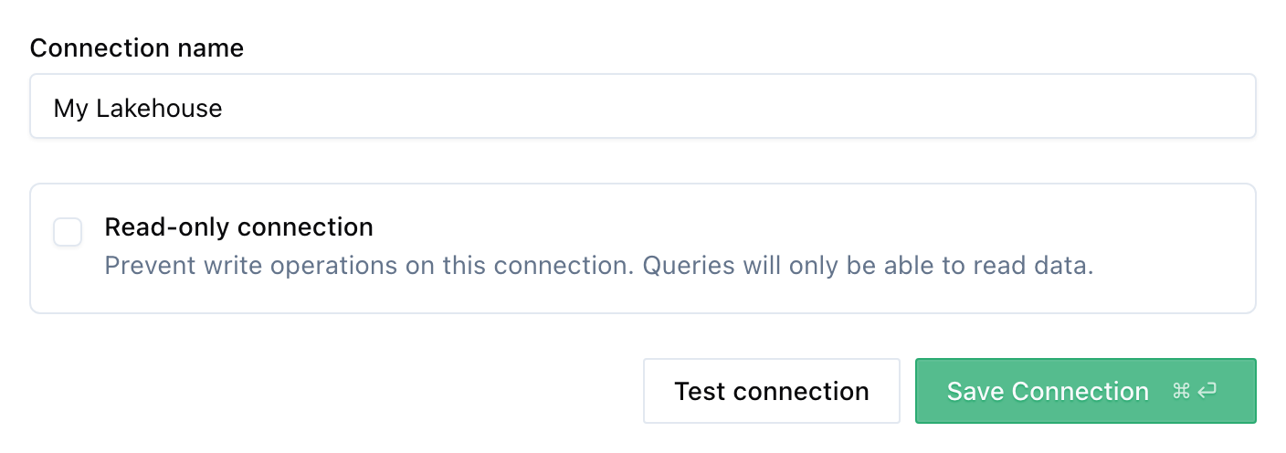 New Altertable connection form